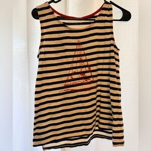 High Fifth Striped Nautical Sailboat Tank Top